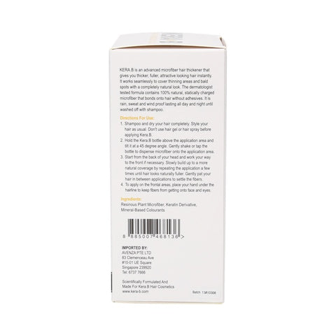 Kera B Microfiber Hair Thickener Dark Brown 28g