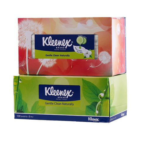 Kleenex Facial Tissue Natural Box 5×100pcs