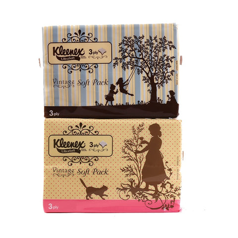 Kleenex Soft Pack Facial Tissue Vintage 4×50pcs