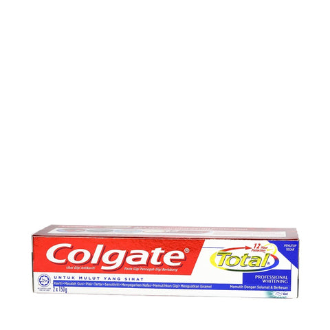 Colgate Total Professional Whitening Anticavity Toothpaste 2x150g
