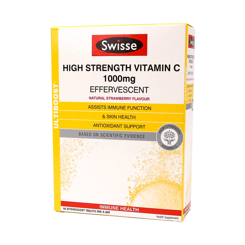 Swisse Ultiboost High Strength Vitamin C 1000mg Effervescent 60tabs