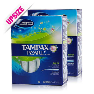 Tampax Pearl Plastic Super Unscented 18pcsx2