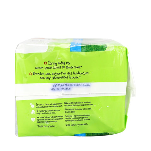 Seventh Generation Free & Clear Baby Wipes Refill 128sheets