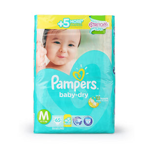 Pampers Baby Dry Diapers M (6-11kg) 65+5pcs