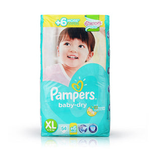 Pampers Baby Dry Diapers XL (10-17kg) 54+6pcs