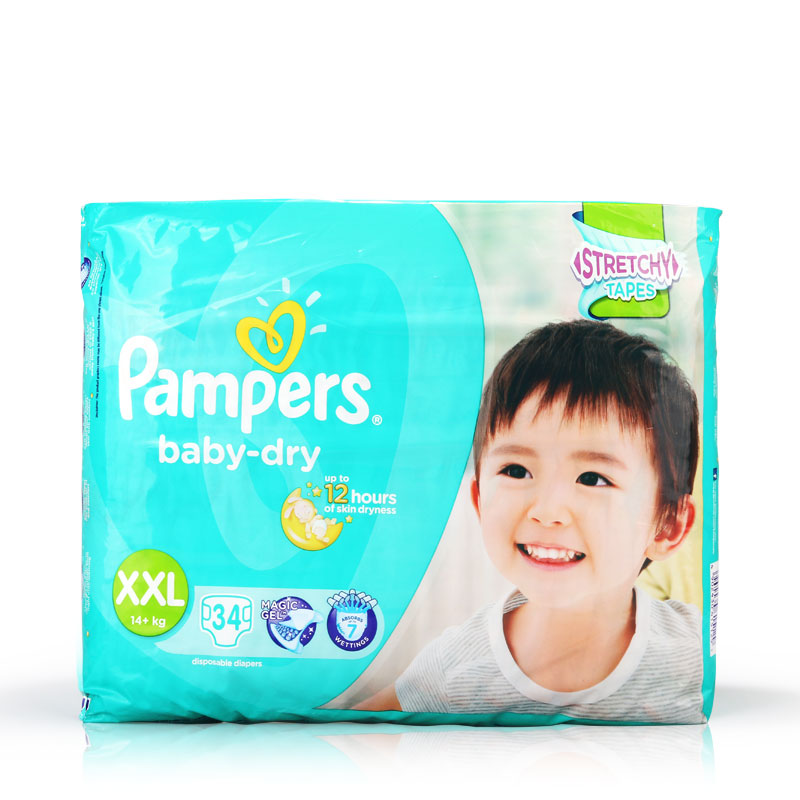 Pampers Baby Dry Diapers XXL (14kg+) 34pcs