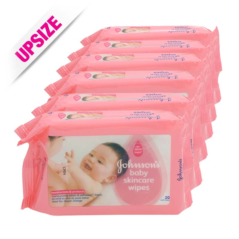 Johnson's Baby Skincare wipes 20sheets x 6pcs