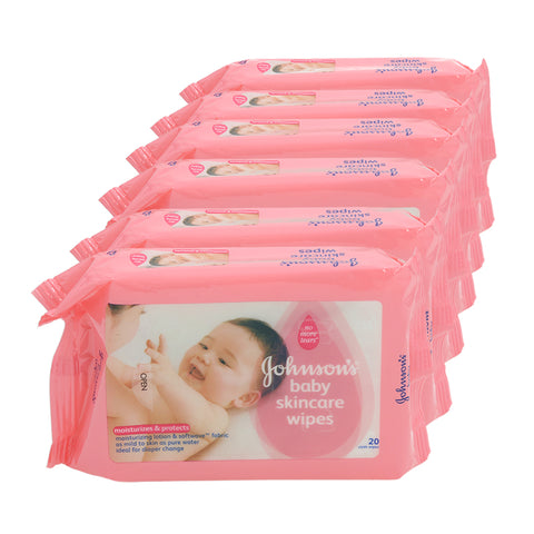 Johnson's Baby Skincare wipes 20sheets x 6pcs