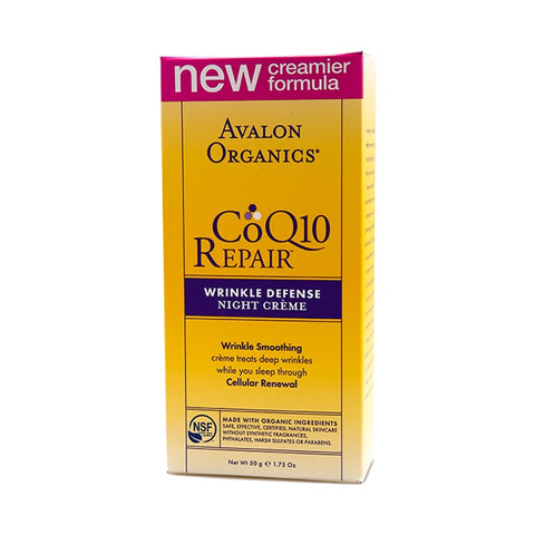 Avalon Organics CoQ10 Repair Wrinkle Defense Night Crème 50g