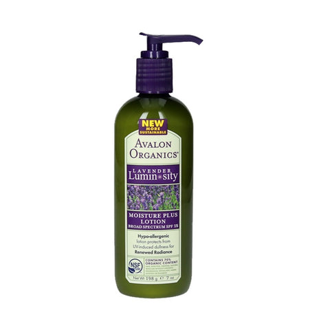 Avalon Organics Lavender Luminosity Moisture Plus Lotion SPF15 198g