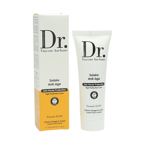 Dr. Vincent Auchane Solaire Anti-Age High Protection Care SPF 50 DrS0L1 50ml