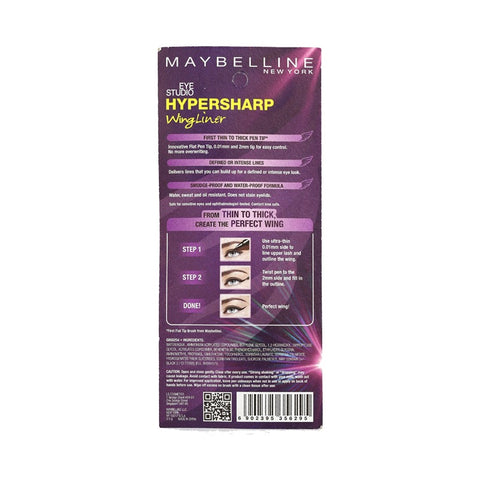 Maybelline Eyestudio Hypersharp Wing Liner Intense Black 0.5g