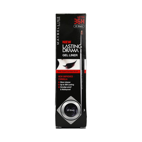 Maybelline Eyestudio Lasting Drama Gel Liner - 01 Black 2.5g