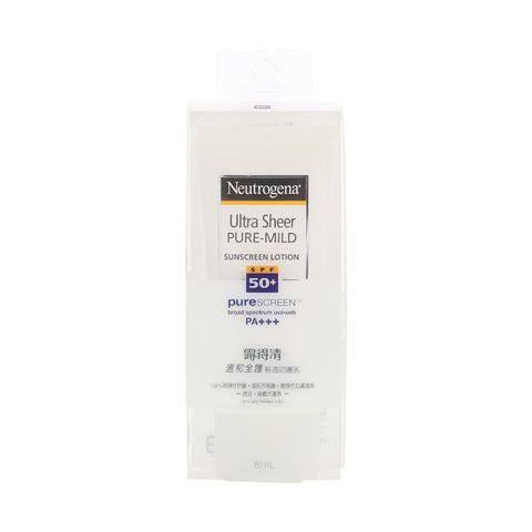 Neutrogena Ultra Sheer Pure-Mild Sunblock Lotion SPF 50+ PA+++ 80ml