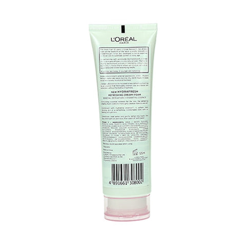 L'Oreal Paris Hydrafresh Hydrating Refreshing Creamy Foam 125ml