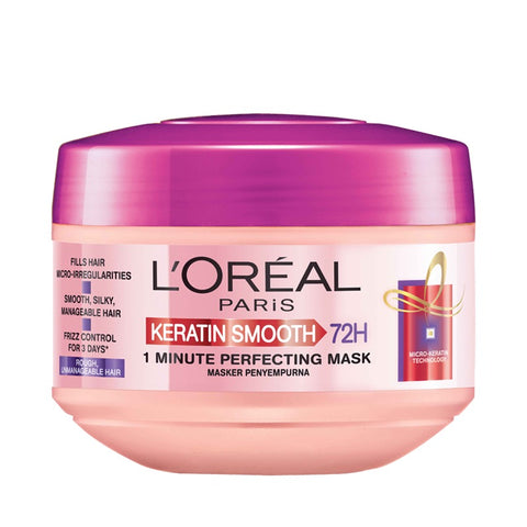 L'Oreal Paris Keratin Smooth 72H One-Minute Perfecting Mask 200ml