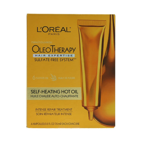 L'Oreal Paris Hair Expertise Oleo Therapy Self-Heating Oil Treatment 4x15ml