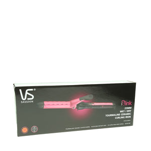 Vidal Sassoon iPink 25MM Wet/Dry Tourmaline CeramicCurling Iron 1pcs