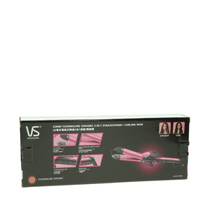 Vidal Sassoon iPink 32MM Tourmaline Ceramic 2-in1 Straightener / Curling Iron 1pcs