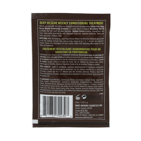 Marc Anthony Repairing Macadamia Oil Conditioning Treatment (Sachet) 50ml