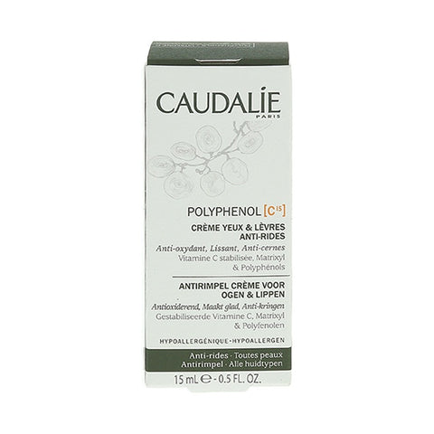 Caudalie Polyphenol C15 Creme Yeux & Levres Anti-Rides (Anti-Wrinkle Eye & Lip Cream) 15ml