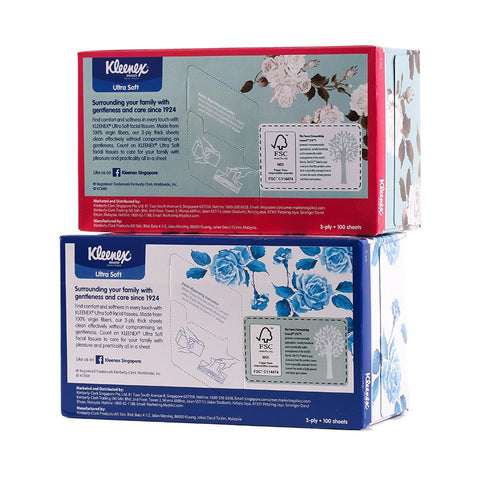 Kleenex Facial Tissue Floral 5×100pcs