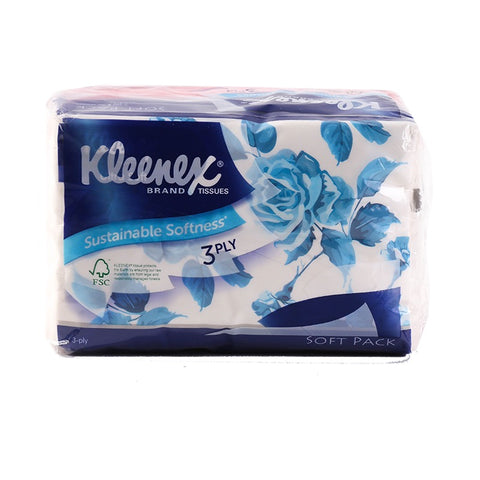 Kleenex Soft Pack Facial Tissue Floral 4×50pcs