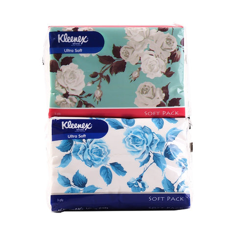 Kleenex Soft Pack Facial Tissue Floral 4×50pcs