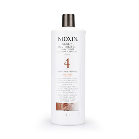 Nioxin Scalp Revitaliser Conditioner 4 Noticeably Thinning Chemically Treated Fine Hair 1ltr