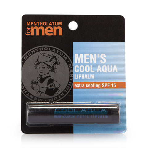 Mentholatum For Men Men's Cool Aqua Lipbalm Extra Cooling SPF15 3.5g