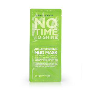 Formula 10.0.6 No Time To Shine Oil-Absorbing Mud Mask 2×5g