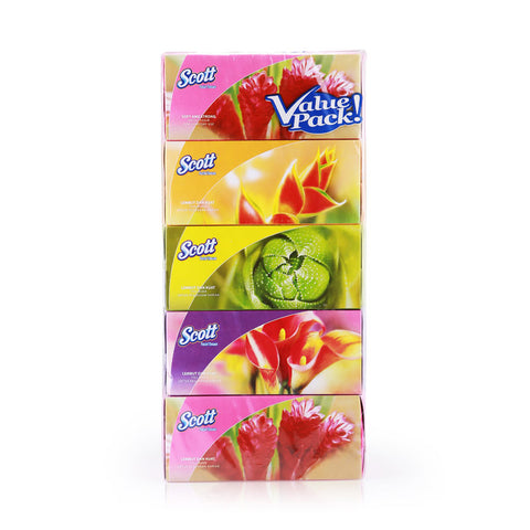 Scott Facial Tissue Box 5x150pcs