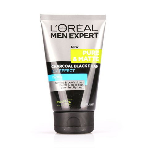 L'Oreal Paris Men Expert Pure & Matte Charcoal Black Foam 100ml