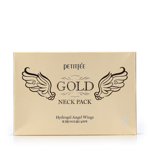 Petitfee Gold Neck Pack Hydrogel Angel Wings 5sheets