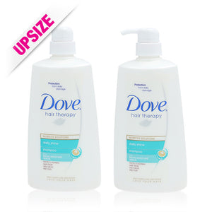 Dove Hair Therapy Daily Shine Shampoo 700mlx2