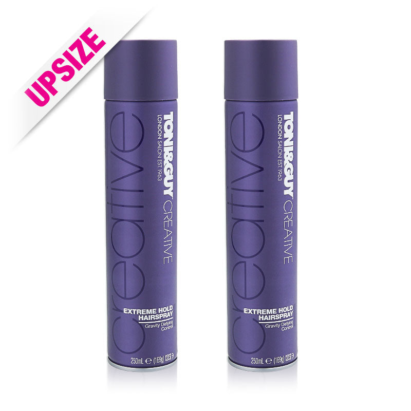 Toni & Guy Creative Extreme Hold Hairspray 250mlx2