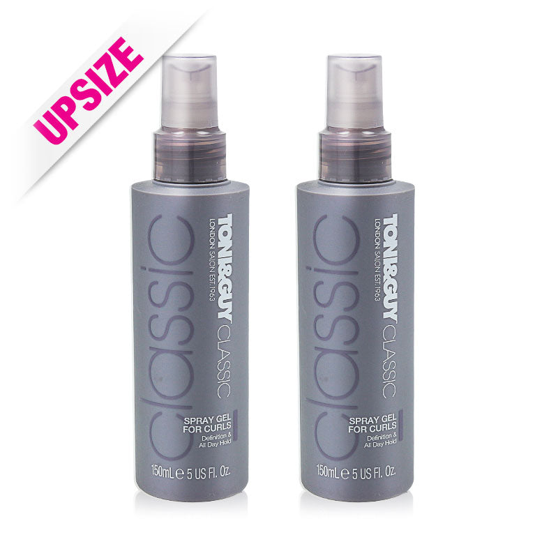 Toni & Guy Classic Spray Gel For Curls 150mlx2