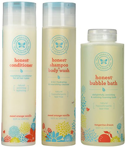 The Honest Company Shampoo & Body Wash, Conditioner, and Bubble Bath Variety Pack