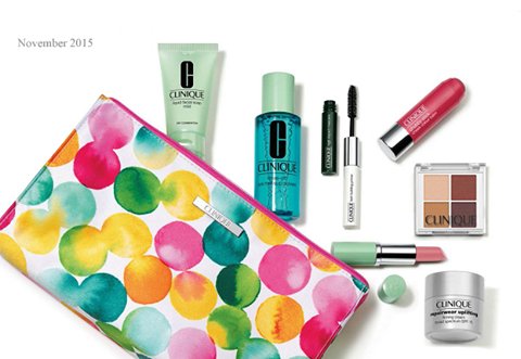 NEW 2015 Clinique 8 Pcs Makeup Skincare Gift Set with Repairwear Uplifting Firming Cream & More! ($85+ Value)