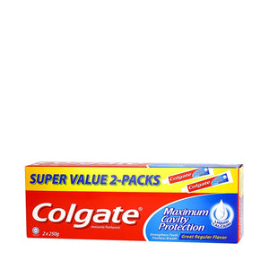 Colgate Maximum Cavity Protection Great Regular Flavor Anticavity Toothpaste 2x250g