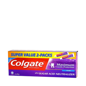 Colgate Maximum Cavity Protection PLUS Sugar Acid Neutralizer Anticavity Toothpaste 2x225g