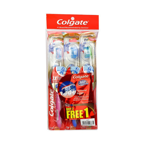 Colgate 360° Surround Toothbrush 2+1