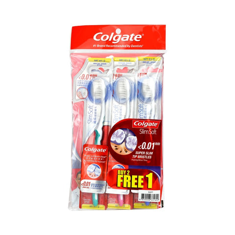 Colgate Slim Soft Toothbrush 2+1