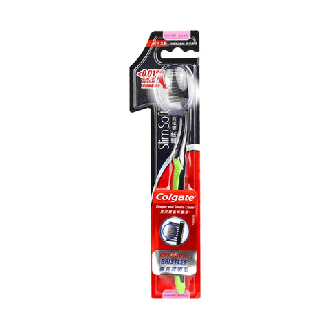 Colgate Slim Soft Charcoal Toothbrush (Ultra Soft) 2+1pcs