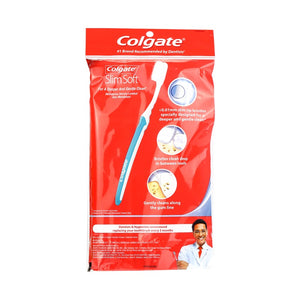 Colgate Slim Soft Dual Action Toothbrush (Ultra Soft) 2+1pcs