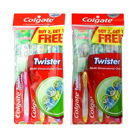 Colgate Twister Toothbrush 2+1