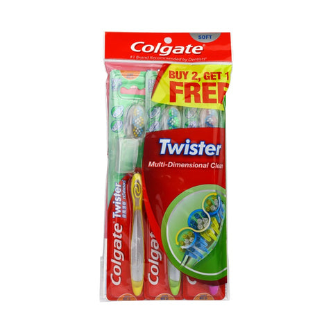 Colgate Twister Toothbrush 2+1