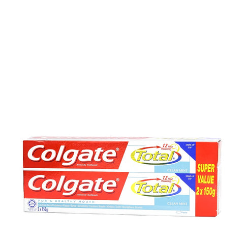 Colgate Total Clean Mint Anticavity Toothpaste 2x150g