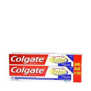 Colgate Total Professional Whitening Anticavity Toothpaste 2x150g