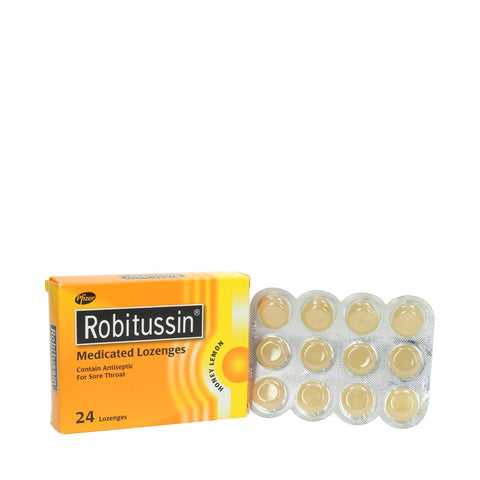 Robitussin Lozenges Honey Lemon 24pcs